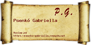 Psenkó Gabriella névjegykártya