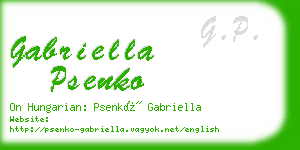 gabriella psenko business card
